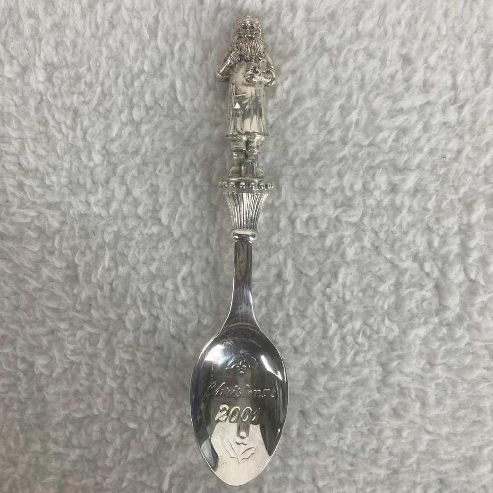 Reed and Barton 2001 Santa Spoon Kringle Christmas Silver‎ Plated Keepsake